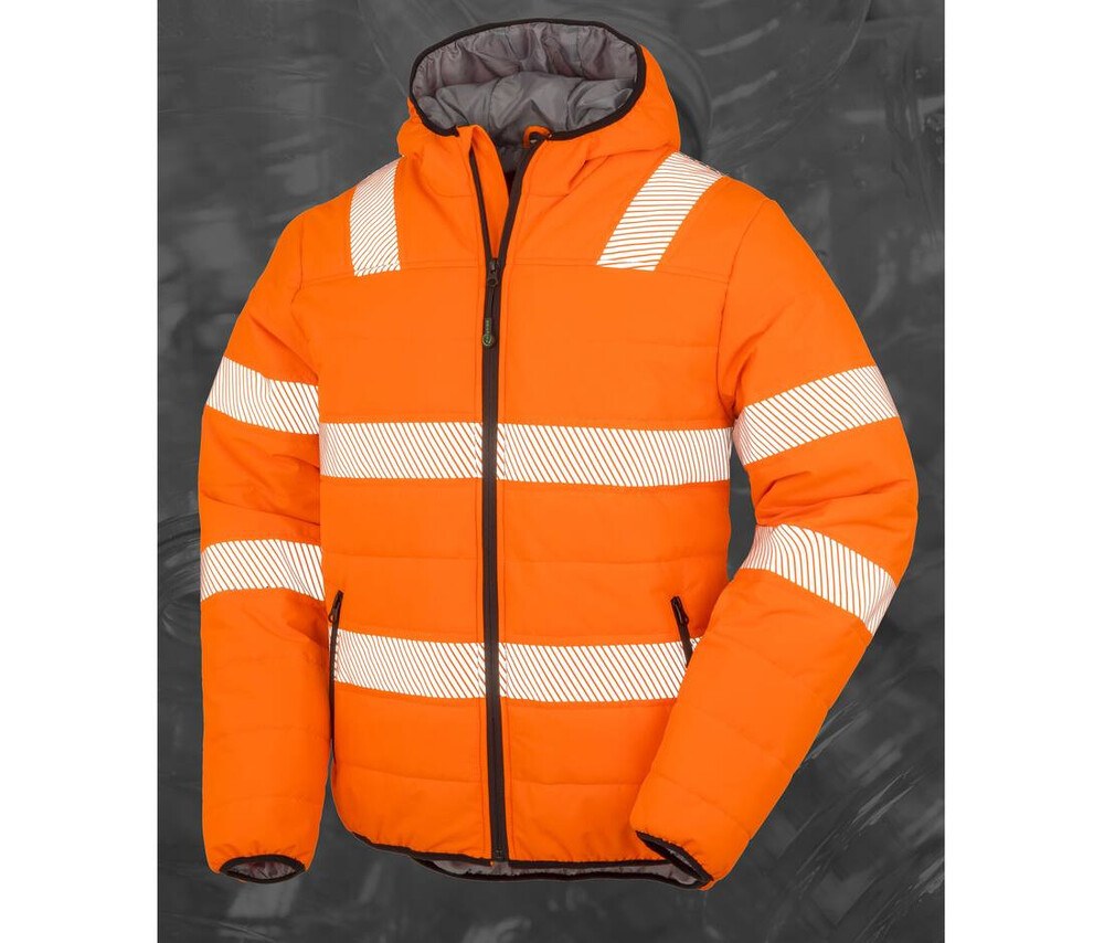 RESULT RS500X - RECYCLED RIPSTOP PADDED SAFETY JACKET